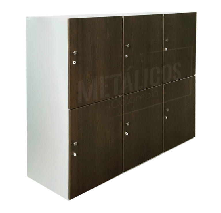 locker-metal-gris-con-madera-cafe-6-compartimentos